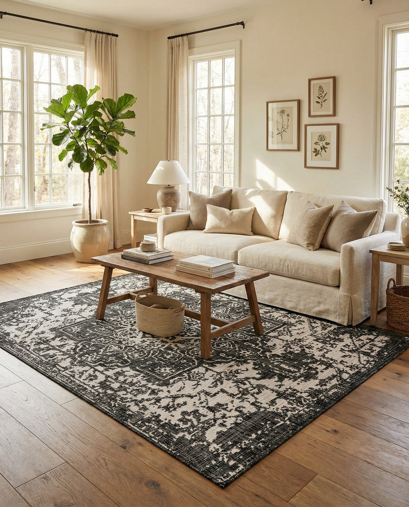 Urban Oasis Rugs Collection Area Rug -  Penthouse (Charcoal Gray) Rectangle Charcoal Gray  lifestyle 25