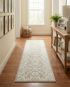 Savannah Elegance Collection Area Rug - Augusta (Light Gray) Runner Light Gray  lifestyle 75
