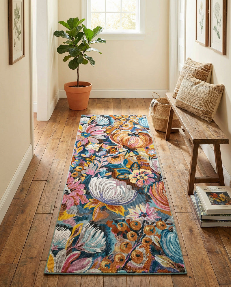 Meadow Breeze Collection Area Rug -  Daffodil Runner Multi  lifestyle 49