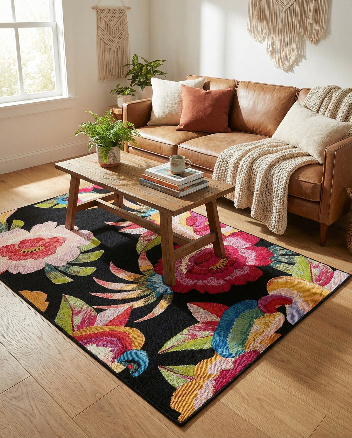 Seaside Blooms Collection Area Rug -  Versailles Rectangle Multi  lifestyle 21