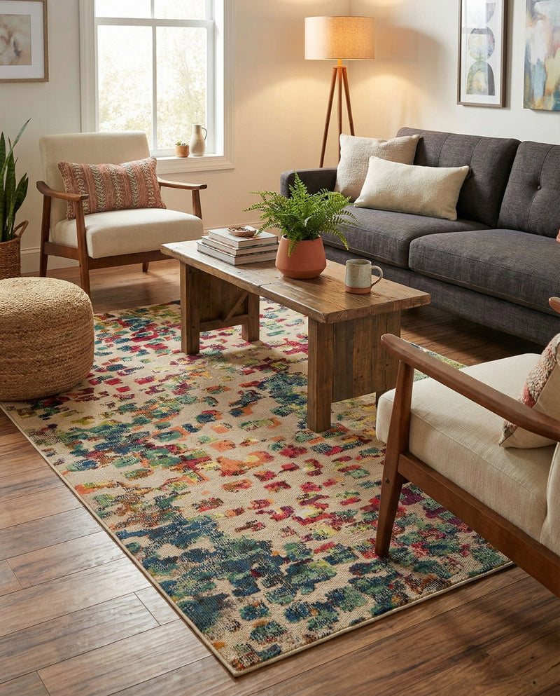 Outdoor Marrakesh Collection Area Rug -  Oujda Rectangle Multi  lifestyle 11