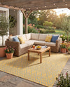 Urban Oasis Rugs Collection Area Rug -  Boulevard (Yellow and Aqua) Square Yellow and Aqua  lifestyle 68