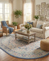 Savannah Series Collection Area Rug - Charleston (Multi) Oval Multi  lifestyle 51