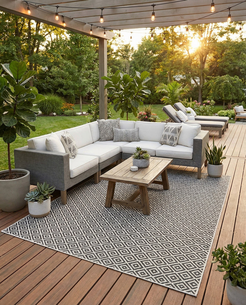 Urban Oasis Rugs Collection Area Rug -  Rooftop (Charcoal Gray) Rectangle Charcoal Gray  lifestyle 38