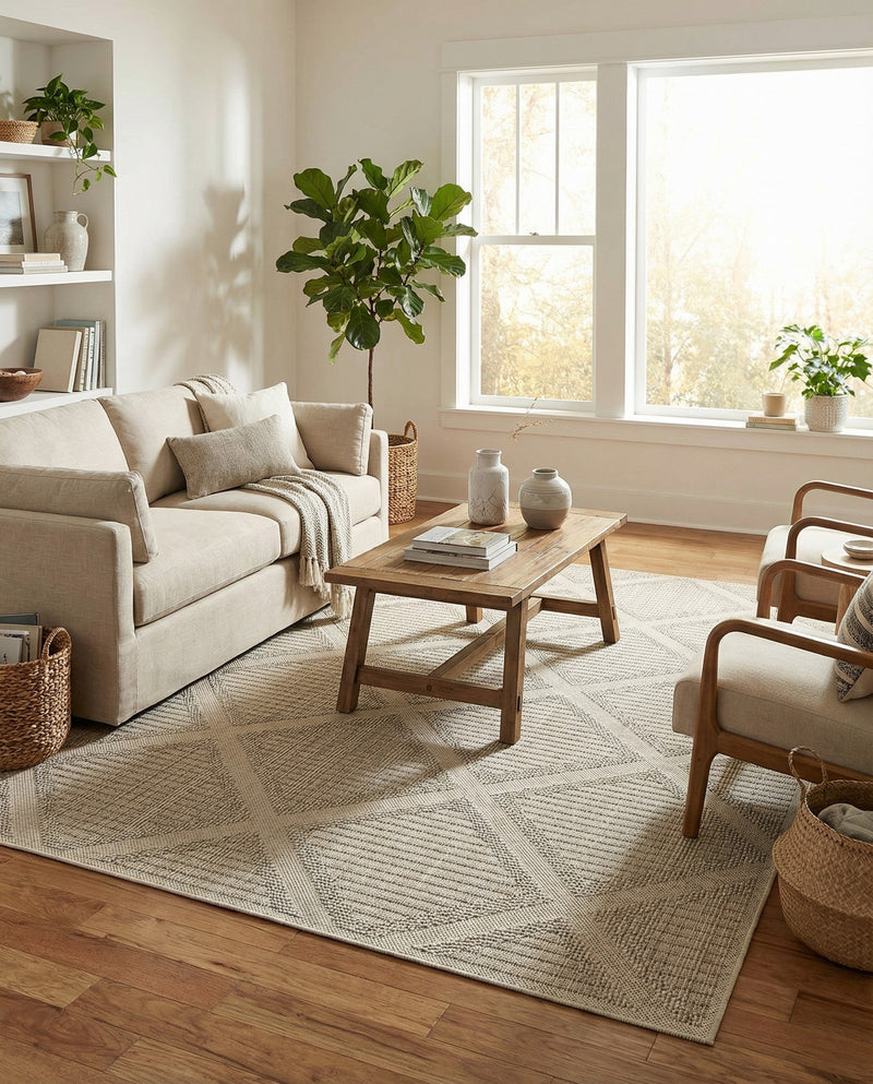Savannah Pergola Collection Area Rug -  Eden Rectangle Khaki  lifestyle 64