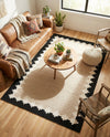 Caspian Wool Collection Area Rug - Baku Rectangle Gray and Black  lifestyle 4