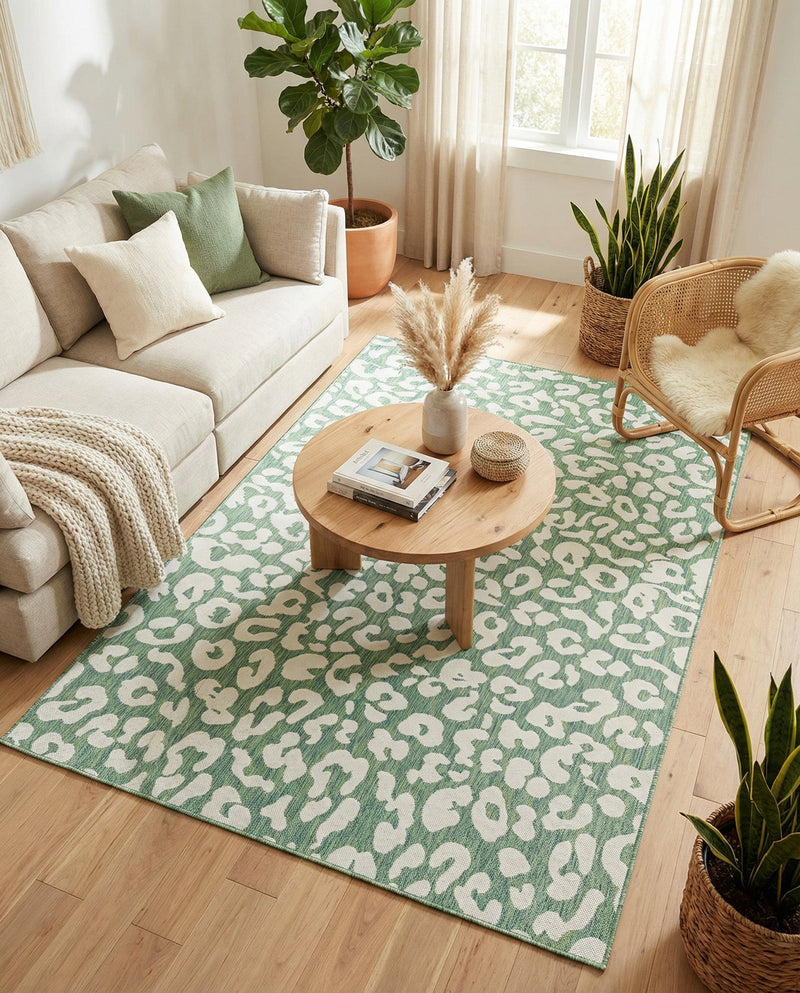 Savannah Escape Collection Area Rug -  Amazon (Green Blue) Rectangle Green Blue  lifestyle 11