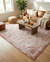 Tribal Terrace Treasures Collection Area Rug - Mayan Marina (Rust Red) Rectangle Rust Red  lifestyle 23