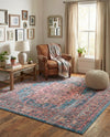 Zahara Oasis Collection Area Rug -  Fez Square Blue  lifestyle 55