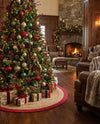 Holiday Hearth Rugs Collection Area Rug - Yuletide Round Red and Natural  lifestyle 25