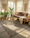 Hollywood Luxe Collection Area Rug - Sunset (Gray Gold) Square Gray Gold  lifestyle 54