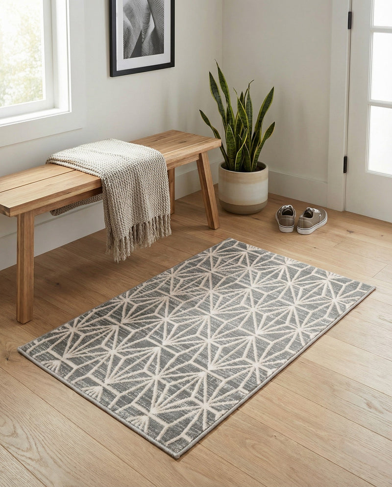Metro Heights Collection Area Rug -  Hudson Rectangle Gray  lifestyle 37
