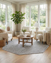 Bloomsbury Elegance Collection Area Rug -  Kensington (Gray) Octagon Gray  lifestyle 71