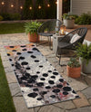 Urban Terrace Collection Area Rug -  Piazza Runner White and Black  lifestyle 75