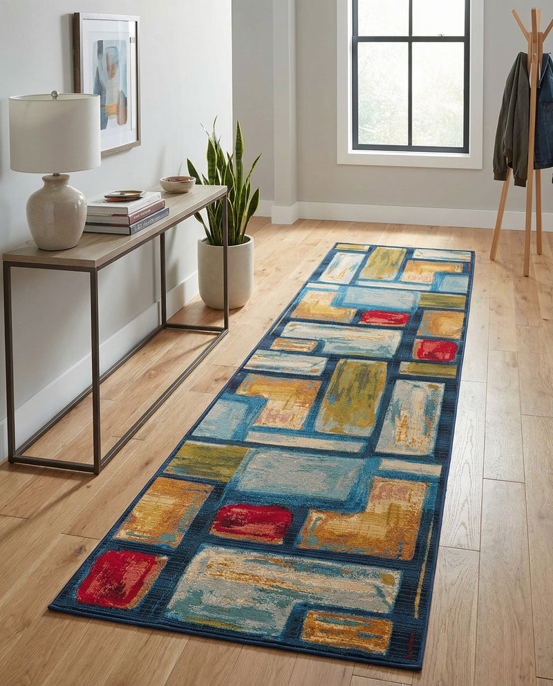 Urban Terrace Collection Area Rug -  Portico Runner Multi  lifestyle 42