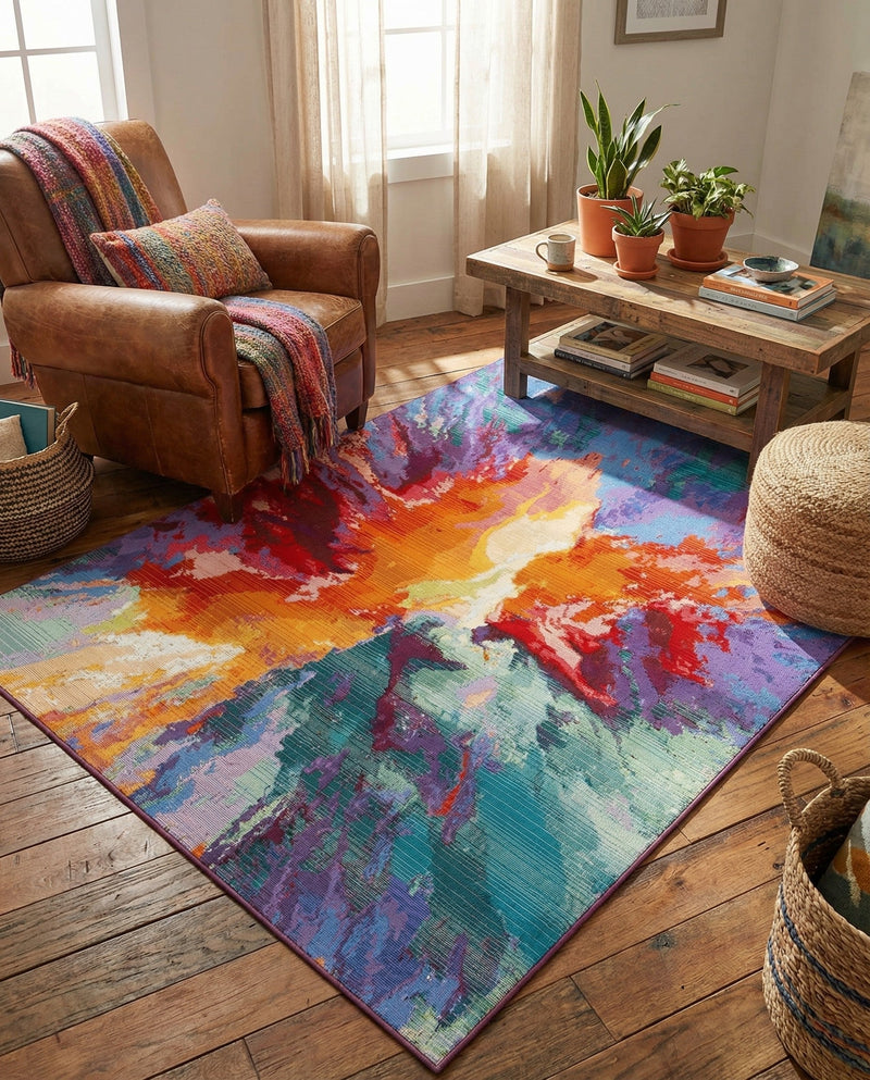 Urban Terrace Collection Area Rug -  Laneway Rectangle Multi  lifestyle 34