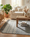 Sustainable Nomad Terrace Collection Area Rug - Reef Rectangle Cool Gray  lifestyle 31
