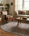 Vintage Memories Collection Area Rug -  Reverie Oval Rust Red and Brown  lifestyle 36