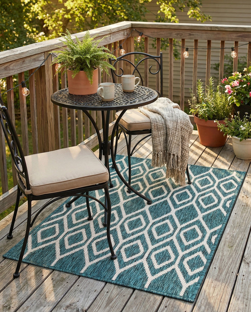 Urban Oasis Rugs Collection Area Rug -  Boulevard (Teal) Rectangle Teal  lifestyle 21