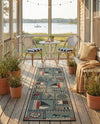 Seaside Haven Rugs Collection Area Rug -  Anchorage Runner Blue  lifestyle 52