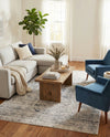 Coastal Manor Collection Area Rug -  Wavecrest Rectangle Gray  lifestyle 25