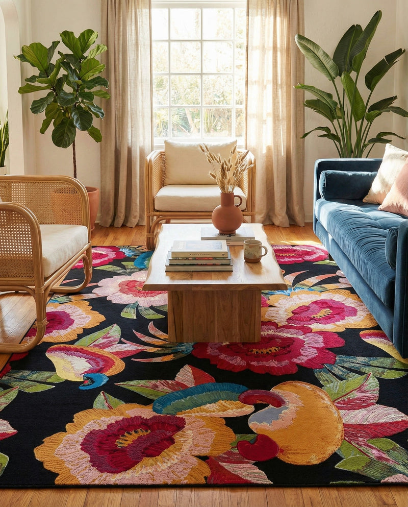 Seaside Blooms Collection Area Rug -  Versailles Rectangle Multi  lifestyle 24