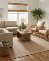 Garden Lattice Charm Collection Area Rug -  Pergola (Beige) Square Beige  lifestyle 38