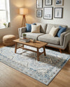 Savannah Elegance Collection Area Rug -  Tybee (Aqua Blue) Rectangle Aqua Blue  lifestyle 11