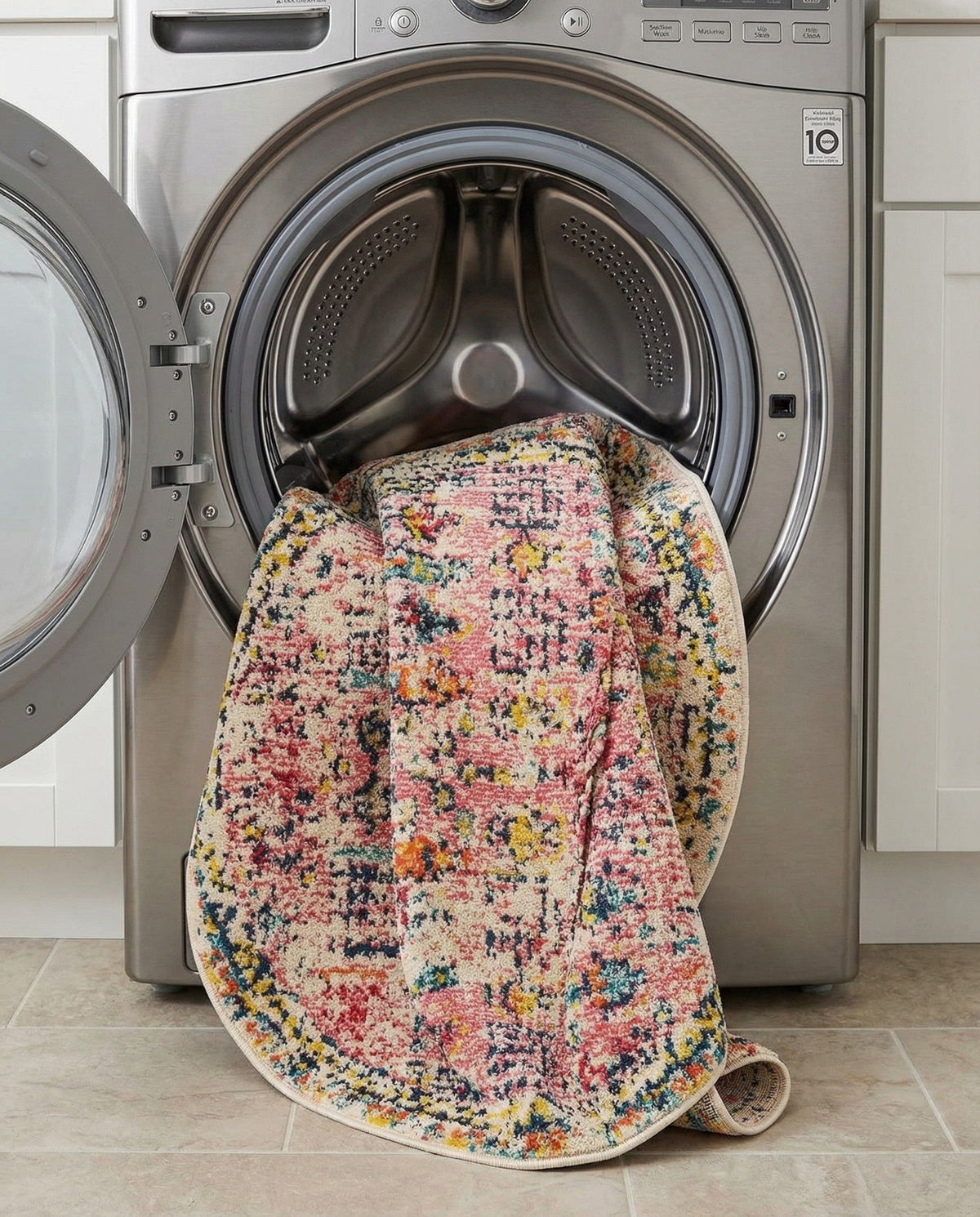 Sierra Collection Area Rug -  Shasta Round Pink  lifestyle 103