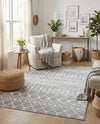 Marrakech Lattice Collection Area Rug - Medina (Light Gray) Rectangle Light Gray  lifestyle 9