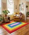Sunset Isle Wool Braids Collection Area Rug - Paradise Rectangle Multi  lifestyle 5