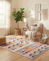 Bahama Breeze Outdoor Collection Area Rug -  Bimini Rectangle Pink  lifestyle 35
