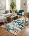 Outdoor Marrakesh Collection Area Rug -  Meknes Square Multi  lifestyle 67