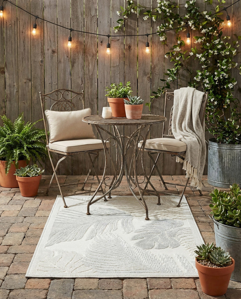 Seaside Blooms Collection Area Rug -  Tranquil Rectangle Gray  lifestyle 4