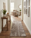 Desert Nomad Terrace Collection Area Rug - Sahara (Brown) Runner Brown  lifestyle 32
