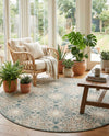 Gobi Sands Collection Area Rug -  UlanBuh Round Multi  lifestyle 21