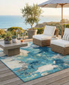 Urban Terrace Collection Area Rug -  Gazebo Rectangle Blue and Ivory  lifestyle 17