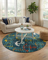 Seaside Haven Rugs Collection Area Rug -  Lighthouse Round Navy Blue  lifestyle 59