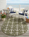 Seaside Haven Rugs Collection Area Rug - Sapphire (Green) Oval Green  lifestyle 40