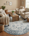 Riviera Elegance Collection Area Rug - Antibes (Light Blue) Oval Light Blue  lifestyle 77