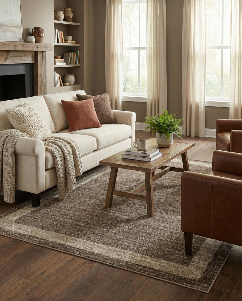 Studio Haven Collection Area Rug -  Alcove (Light Brown) Rectangle Light Brown  lifestyle 3