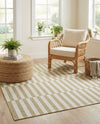 Seaside Stripes Collection Area Rug - Cabana (Green) Square Green  lifestyle 53
