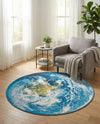 Urban Terrace Collection Area Rug -  Pergola Round Blue  lifestyle 52