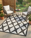 Urban Terrace Collection Area Rug -  Hudson Rectangle Black and White  lifestyle 10