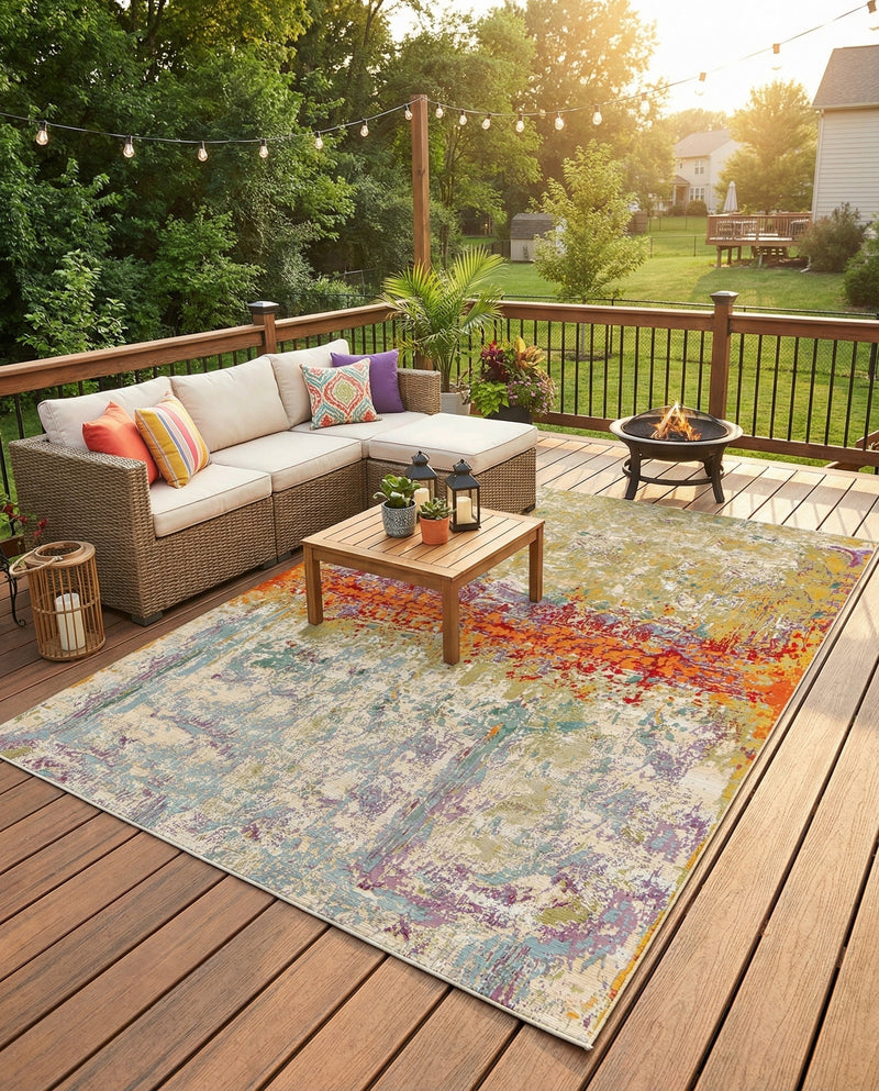 Urban Terrace Collection Area Rug -  Terrace Rectangle Multi  lifestyle 11