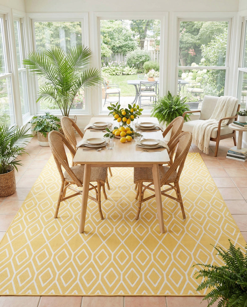 Urban Oasis Rugs Collection Area Rug -  Boulevard (Yellow Ivory) Rectangle Yellow Ivory  lifestyle 11