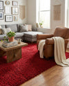 Plush Oasis Collection Area Rug - Serenity (Cherry Red) Rectangle Cherry Red  lifestyle 5