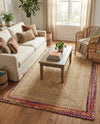 Woven Seaside Jute Collection Area Rug - Seabrook Rectangle Natural  lifestyle 4