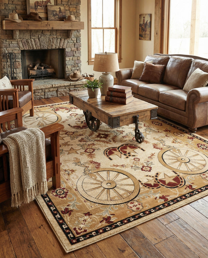 Frontier Trails Collection Area Rug -  Onyx Rectangle Ivory  lifestyle 22