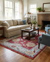 Arcadia Rugs Collection Area Rug - Eden (Red) Rectangle Red  lifestyle 11